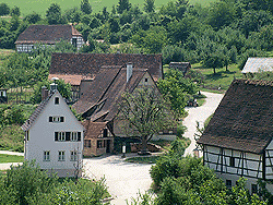 Teilansicht des Freilichtmuseums Beuren